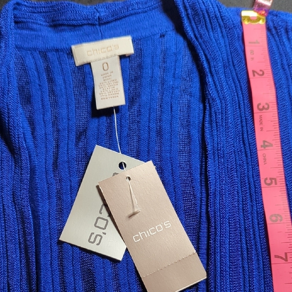 Chico's Electric Blue Camisole New With Tags Beautiful See-through.... - Picture 6 of 14